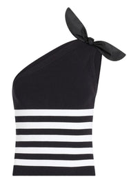 PATOU STRIPES ONE SHOULDER TOP