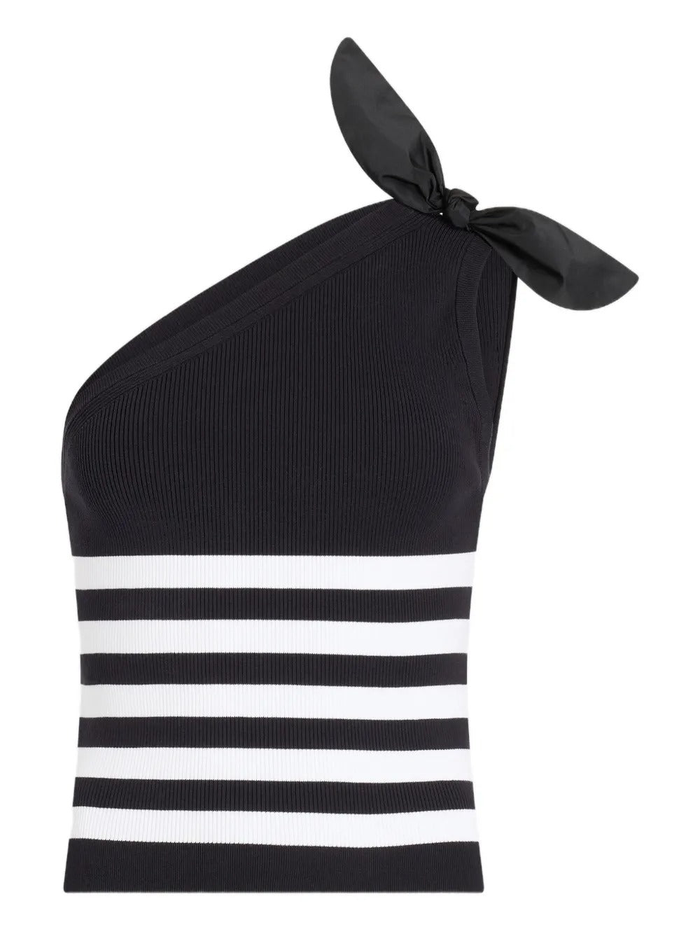 PATOU STRIPES ONE SHOULDER TOP