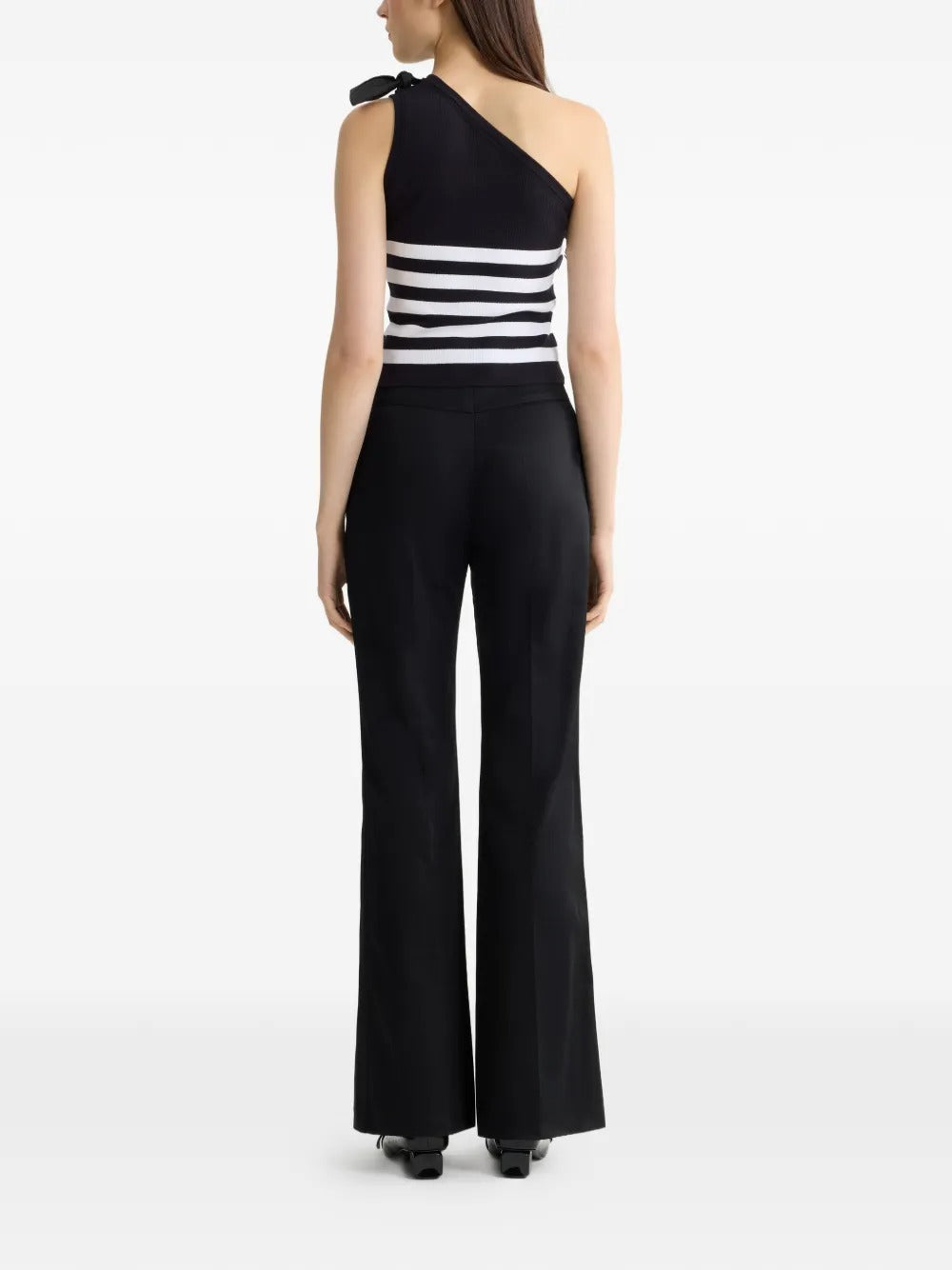 PATOU STRIPES ONE SHOULDER TOP