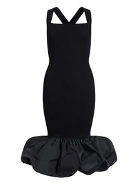 PATOU LONG MIX FAILLE KNIT DRESS