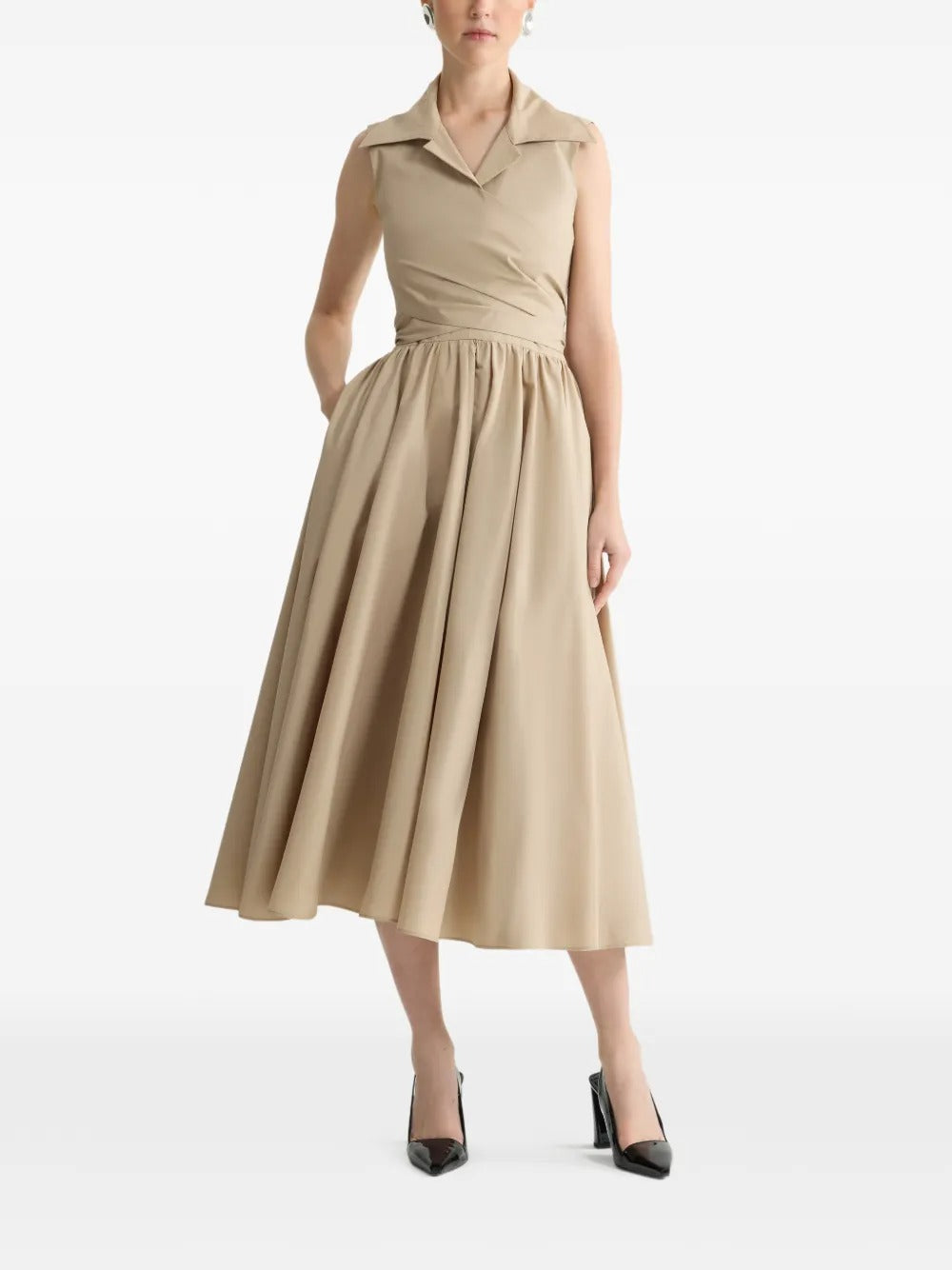 PATOU DRAPED  MIDI DRESS
