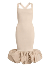 PATOU LONG MIX FAILLE KNIT DRESS