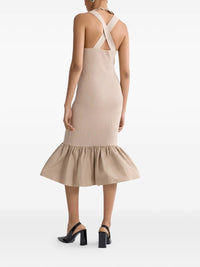 PATOU LONG MIX FAILLE KNIT DRESS