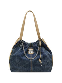 MARC JACOBS DENIM SUEDE CRISTINA TOTE
