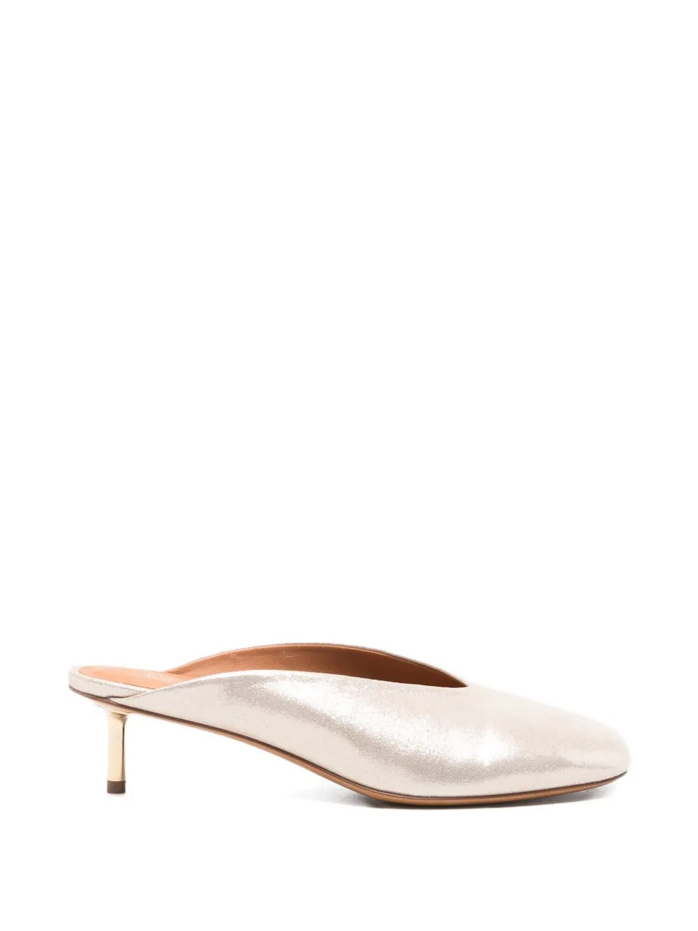 FORTE FORTE HEEL LAMINATED SANDALS