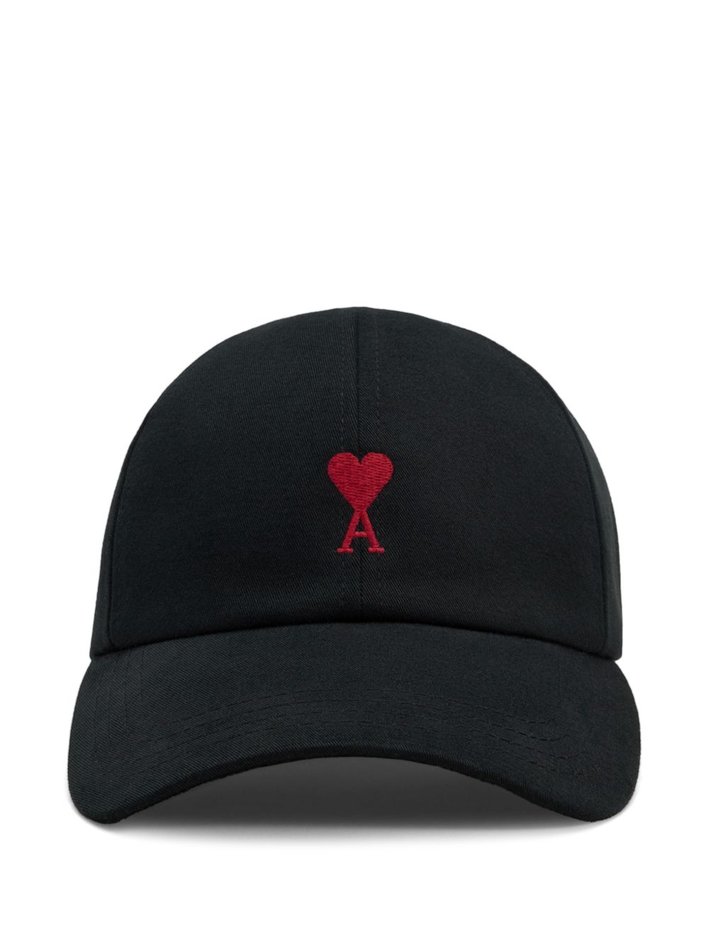 AMI PARIS RED ADC BASEBALL CAP