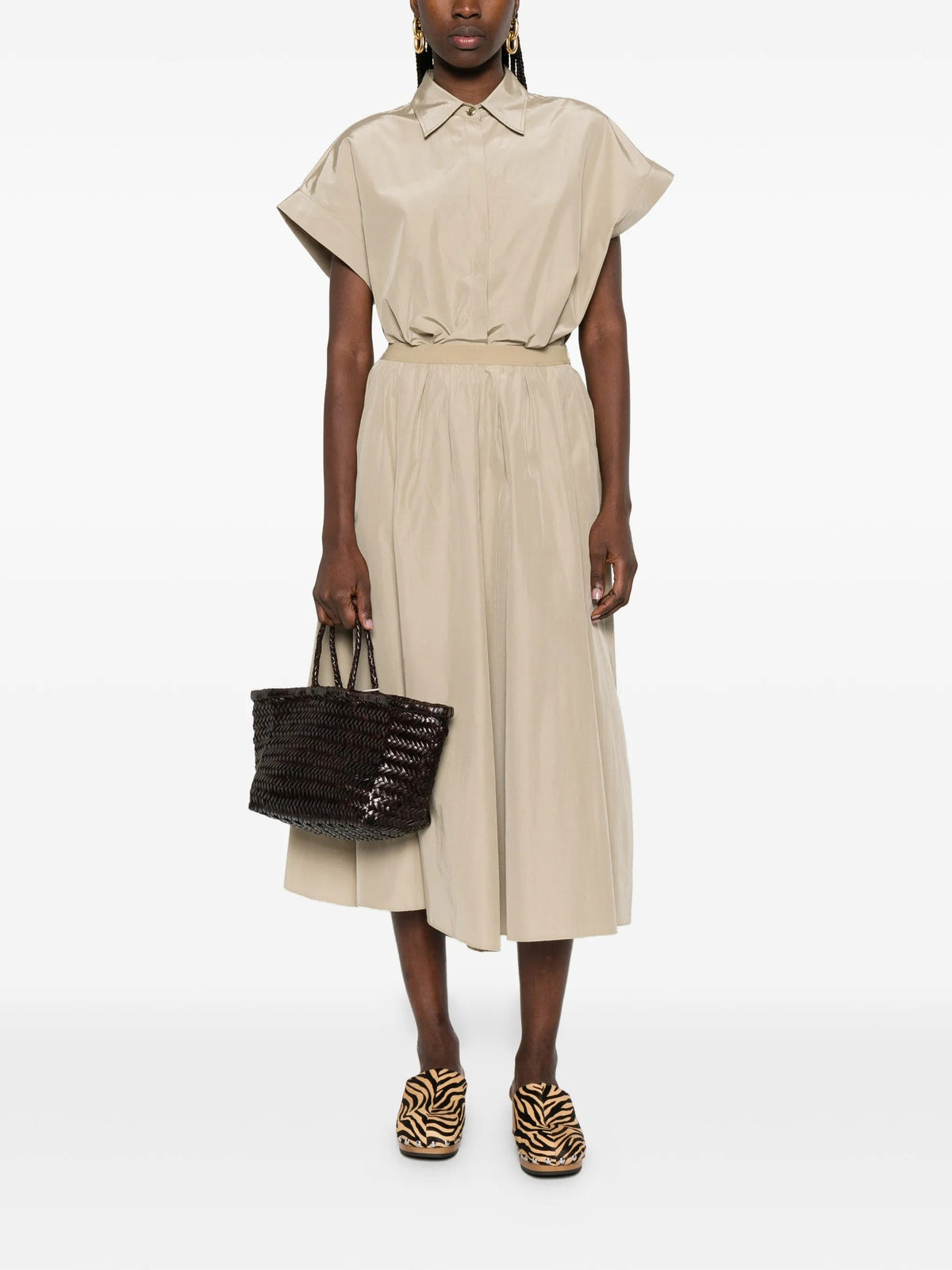FORTE FORTE TAFFETA SLEEVELESS SHIRT