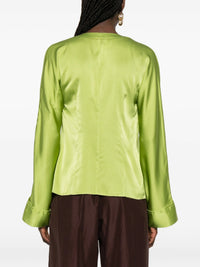 FORTE FORTE SATIN CROSS BLOUSE