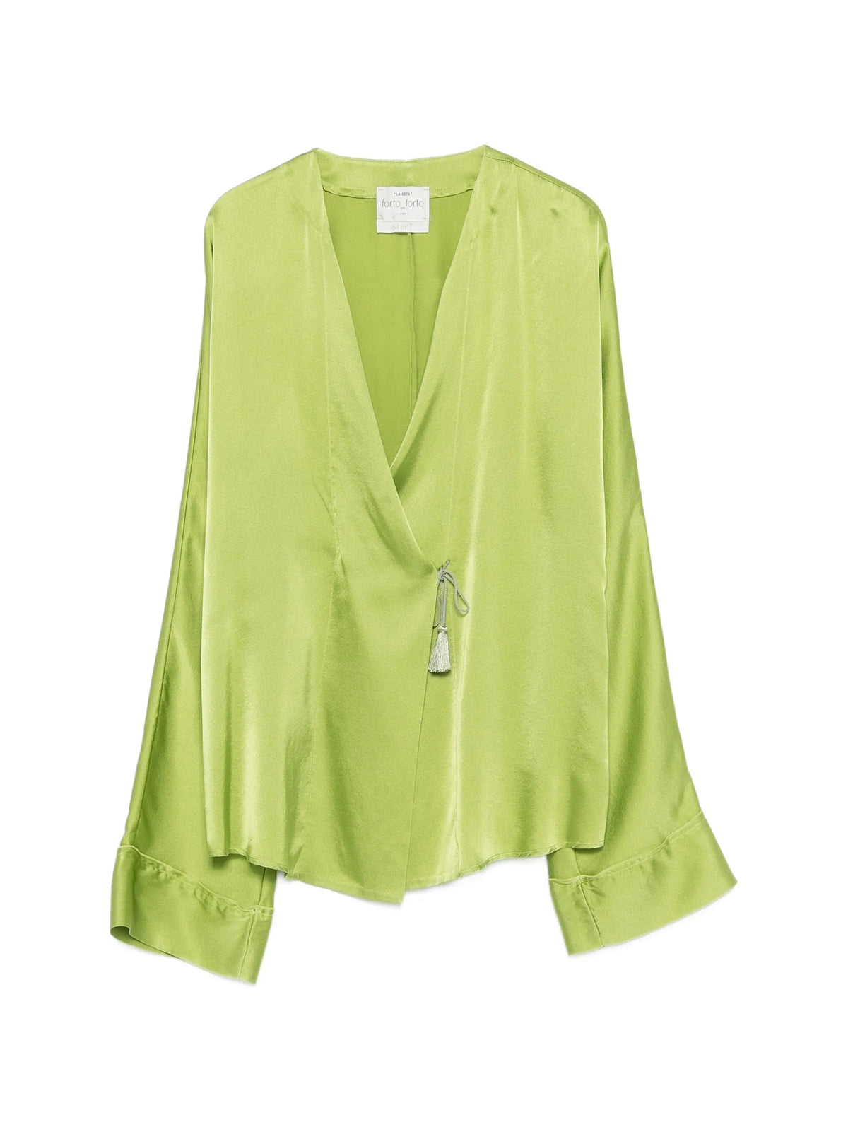FORTE FORTE SATIN CROSS BLOUSE