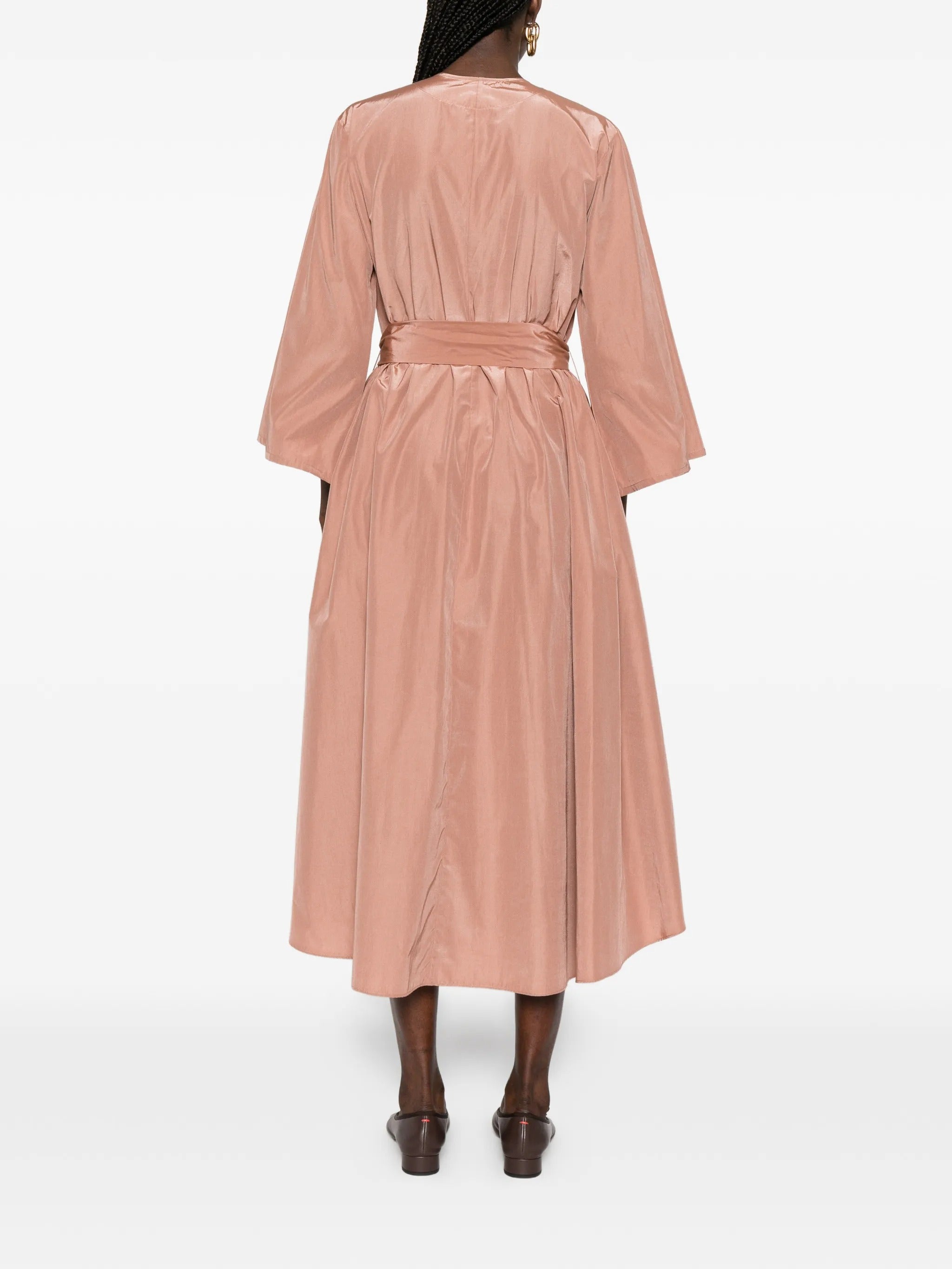 FORTE FORTE TAFFETA BELTED DRESS
