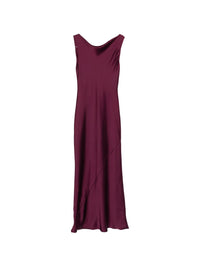 NORMA KAMALI SLEEVELESS LOW BACK DRAPE GOWN