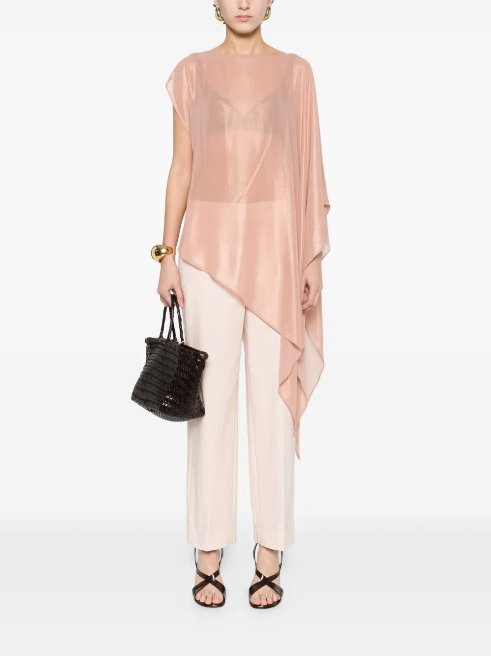 PESERICO AUREA ASYMMETRICAL BLOUSE