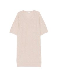 PANICALE SEQUIN V NECK DRESS