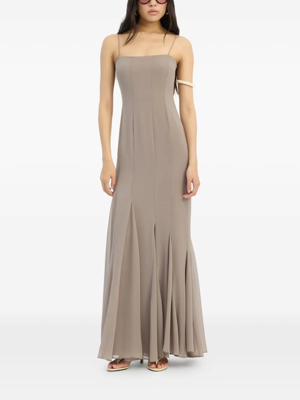ROTATE CHIFFON MAXI STRAP DRESS