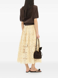 ROTATE 3D LACE MIDI SKIRT