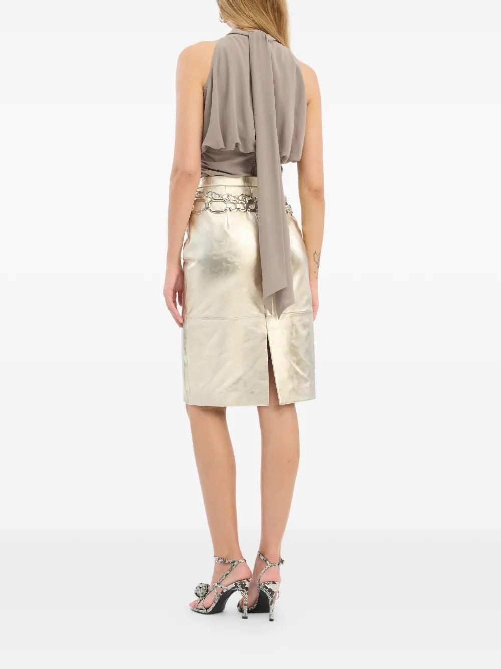 ROTATE CHIFFON RUCHED TOP