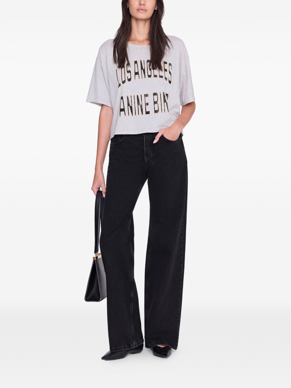 ANINE BING JOHNNY CROPPED TEE