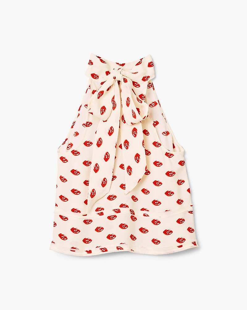 MARC JACOBS LIPS HALTERNECK TIE TOP