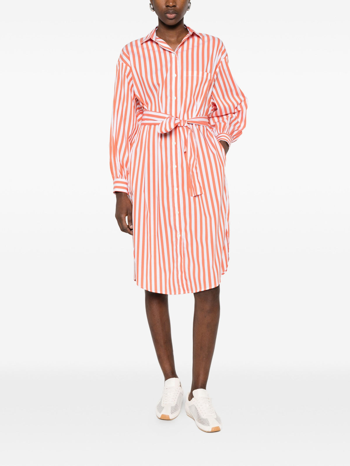 CALIBAN STRIPED SHIRT DRESS