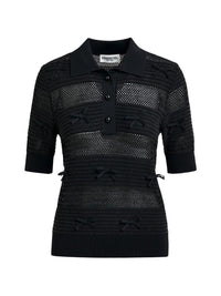 ESSENTIEL ANTWERP JARTS KNIT POLO WITH KNOTS