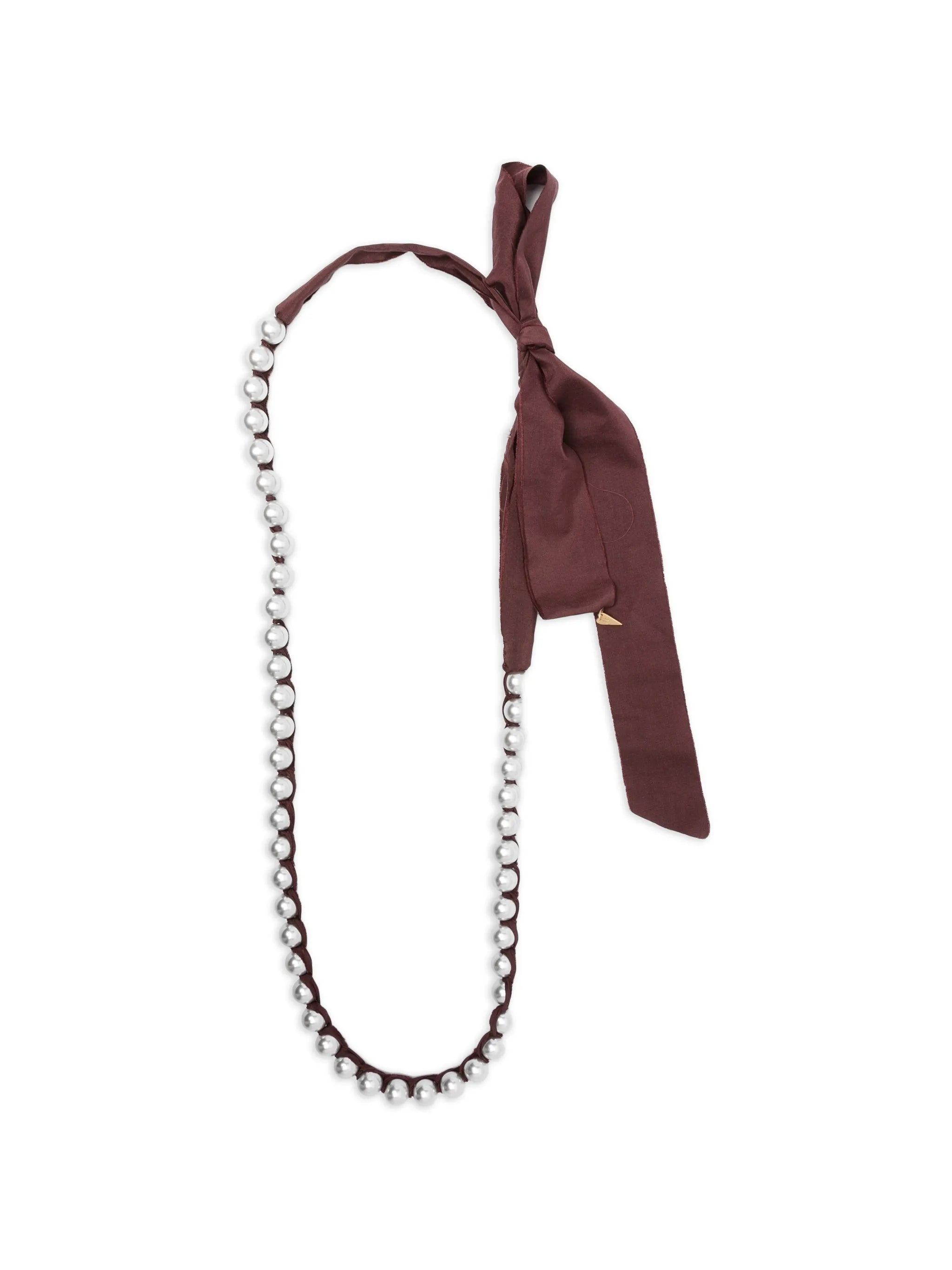FORTE FORTE GLASS PEARLS LONG NECKLACE