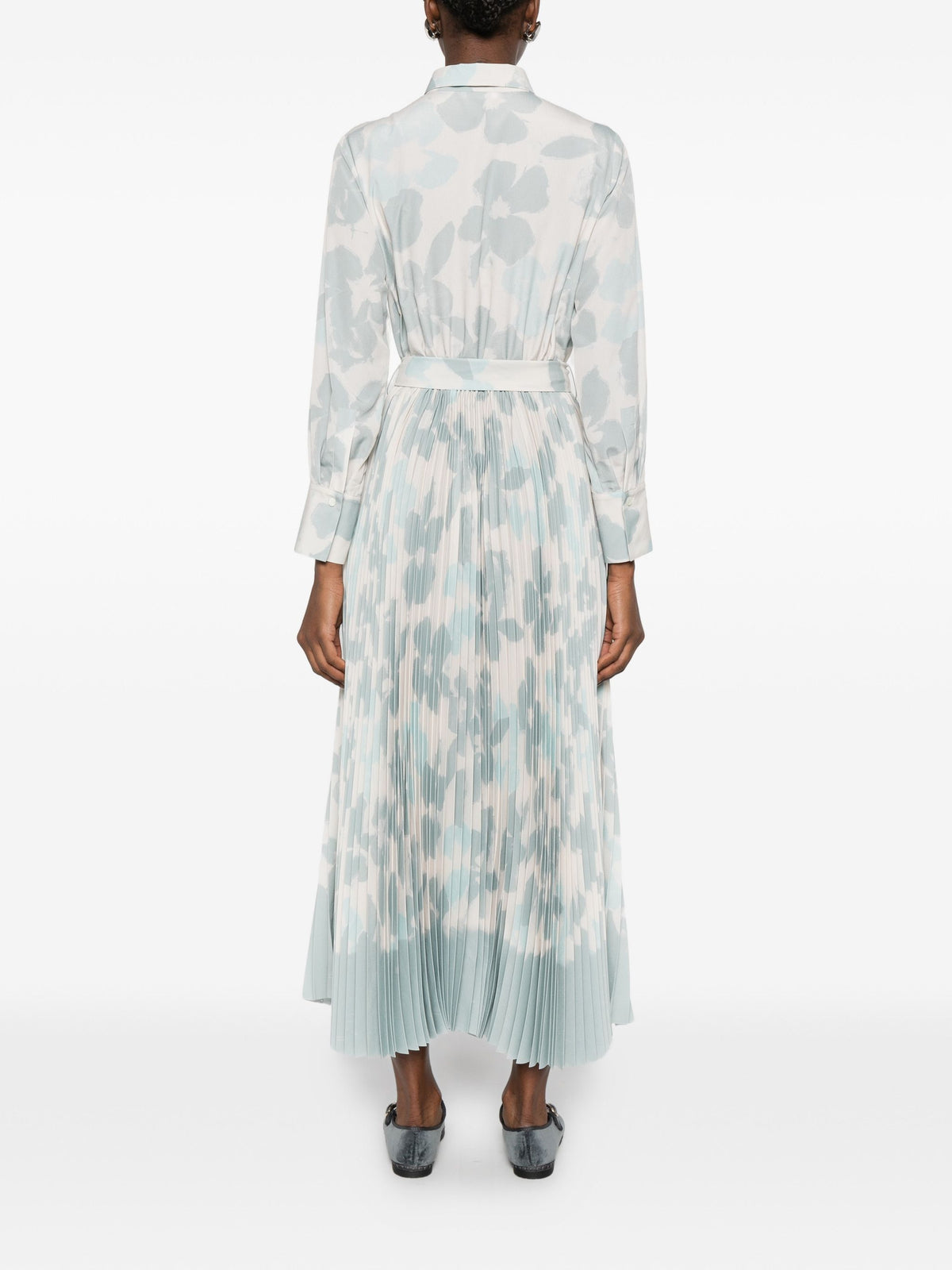 ROSSO 35 PRINT PLEATED DRESS