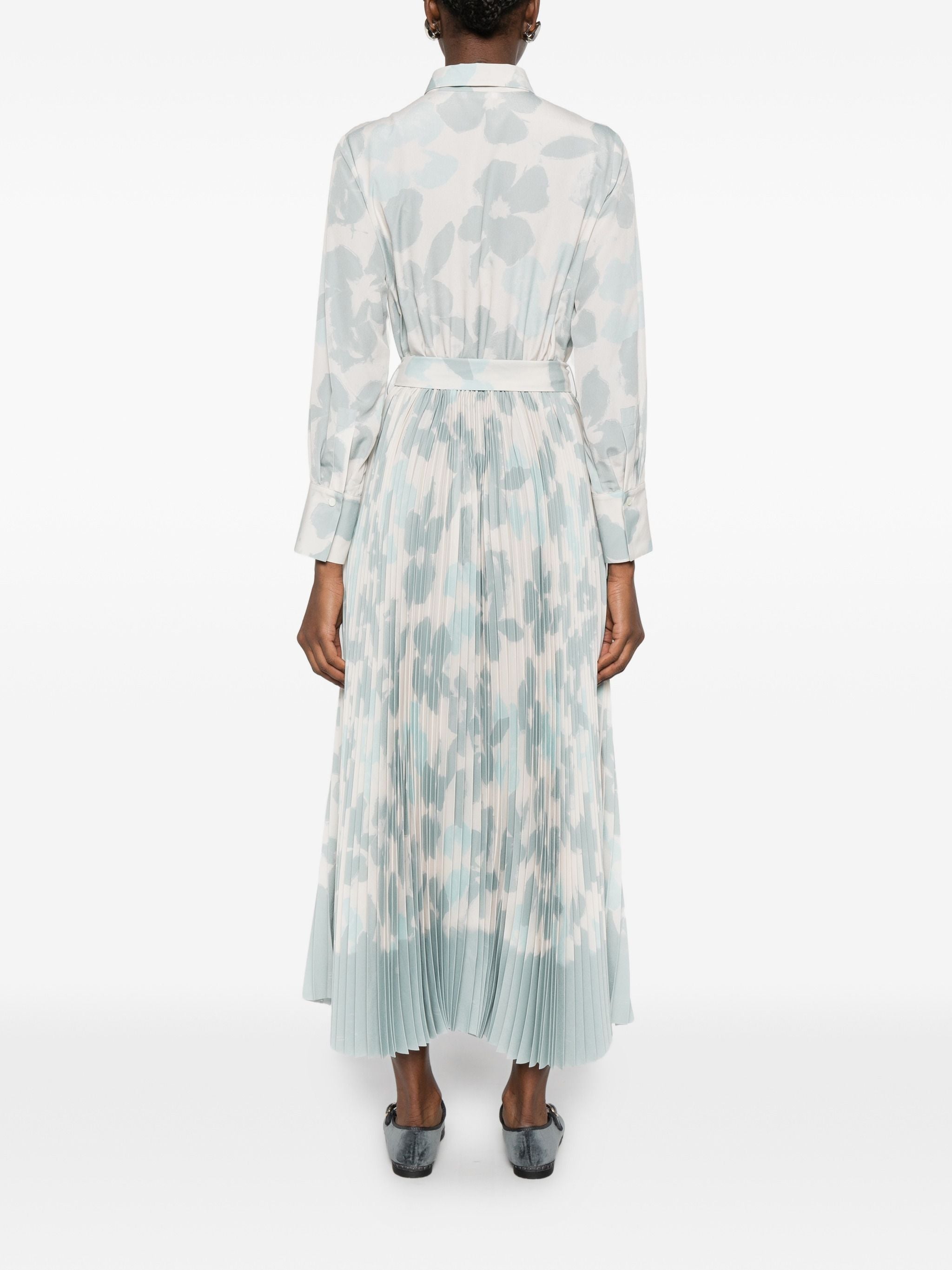 ROSSO 35 PRINT PLEATED DRESS