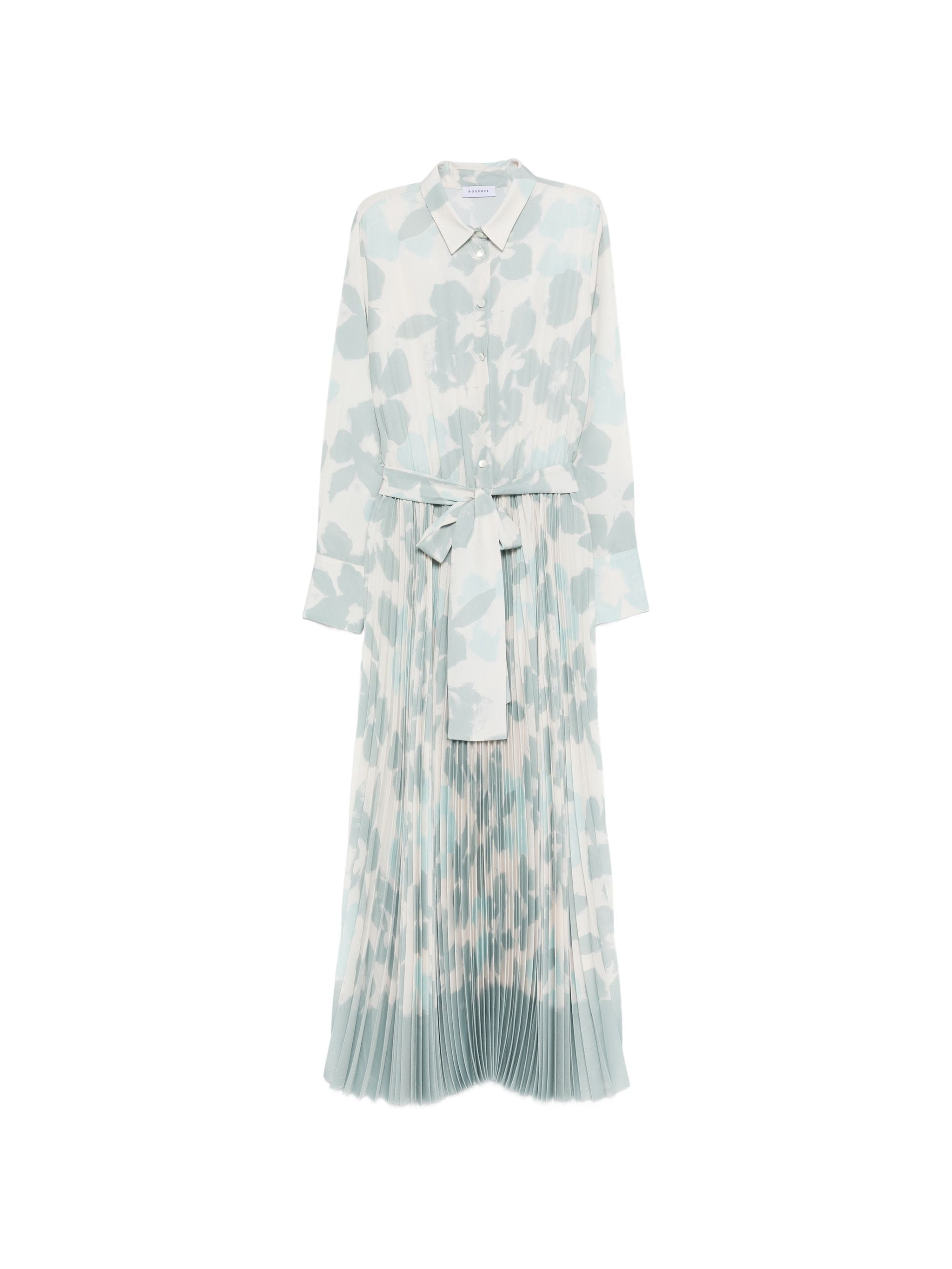 ROSSO 35 PRINT PLEATED DRESS