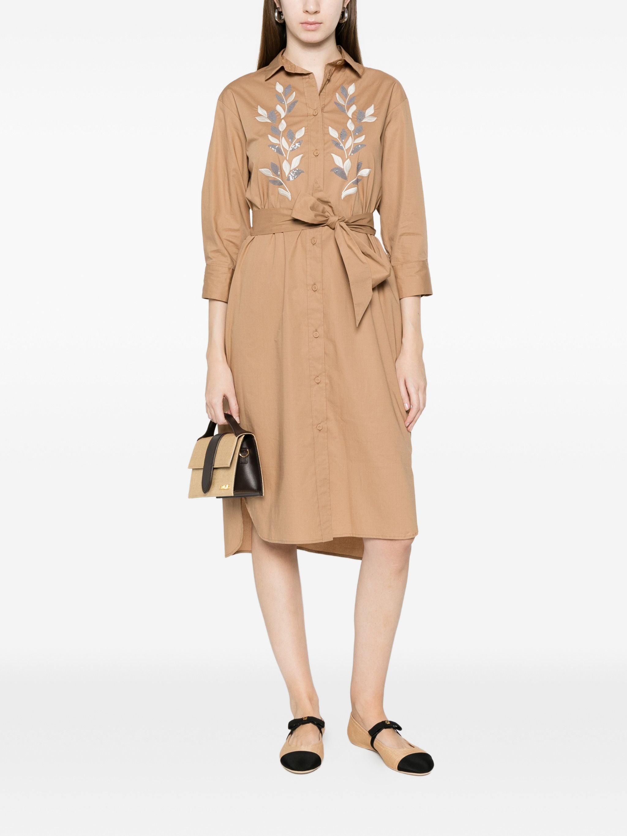 ROSSO 35 BELTED SHIRT DRESS