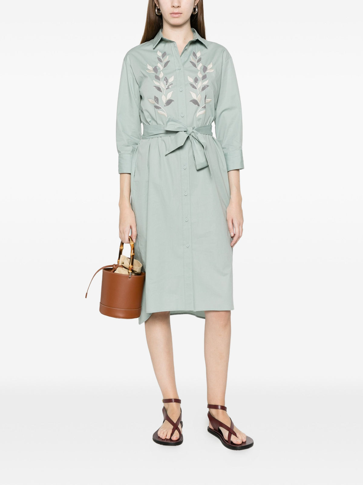 ROSSO 35 BELTED SHIRT DRESS