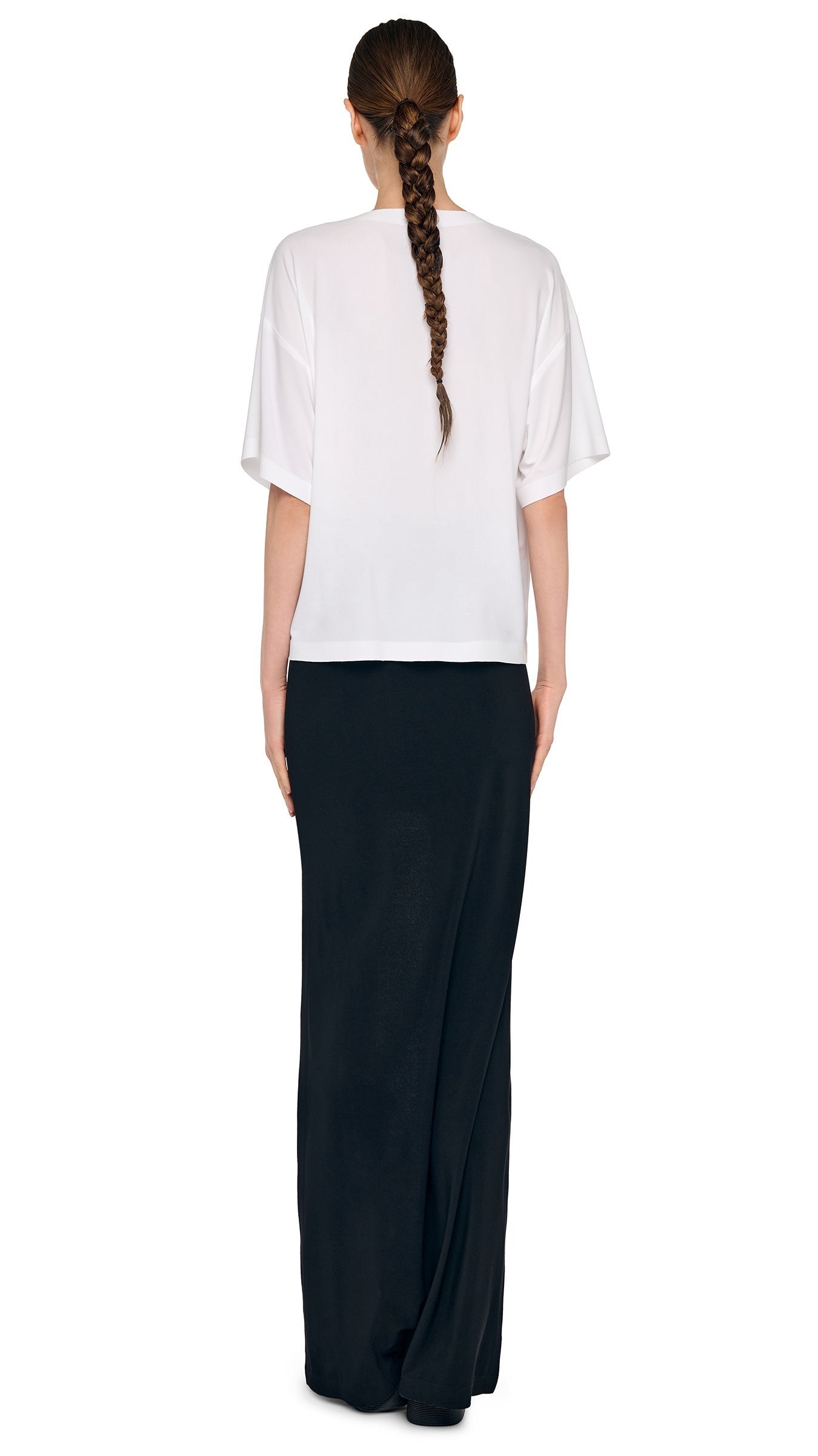 NORMA KAMALI SHORT SLEEVE BOXY TOP