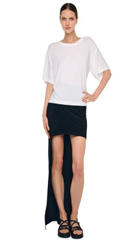 NORMA KAMALI SHORT SLEEVE BOXY TOP