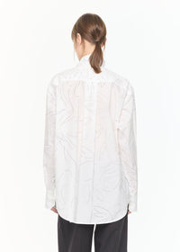 PLAN C FLOWER SHIRT WITH SCARF