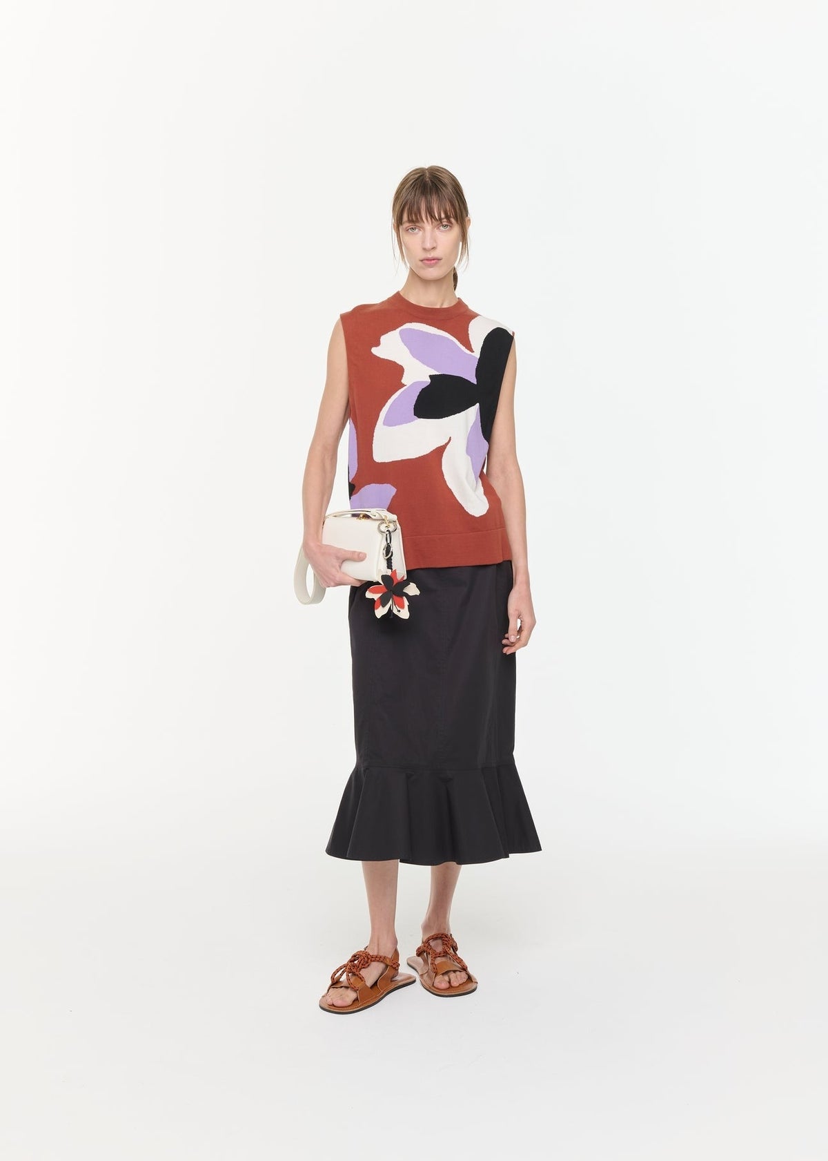 PLAN C FLOWER KNIT VEST