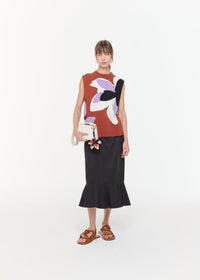 PLAN C FLOWER KNIT VEST