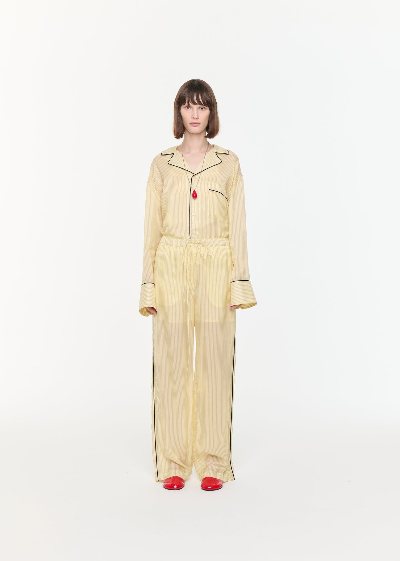 PLAN C STRIPED PANTS