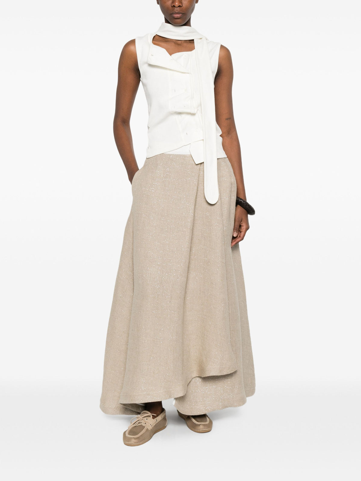 CO.GO ASYMMETRIC MAXI SKIRT