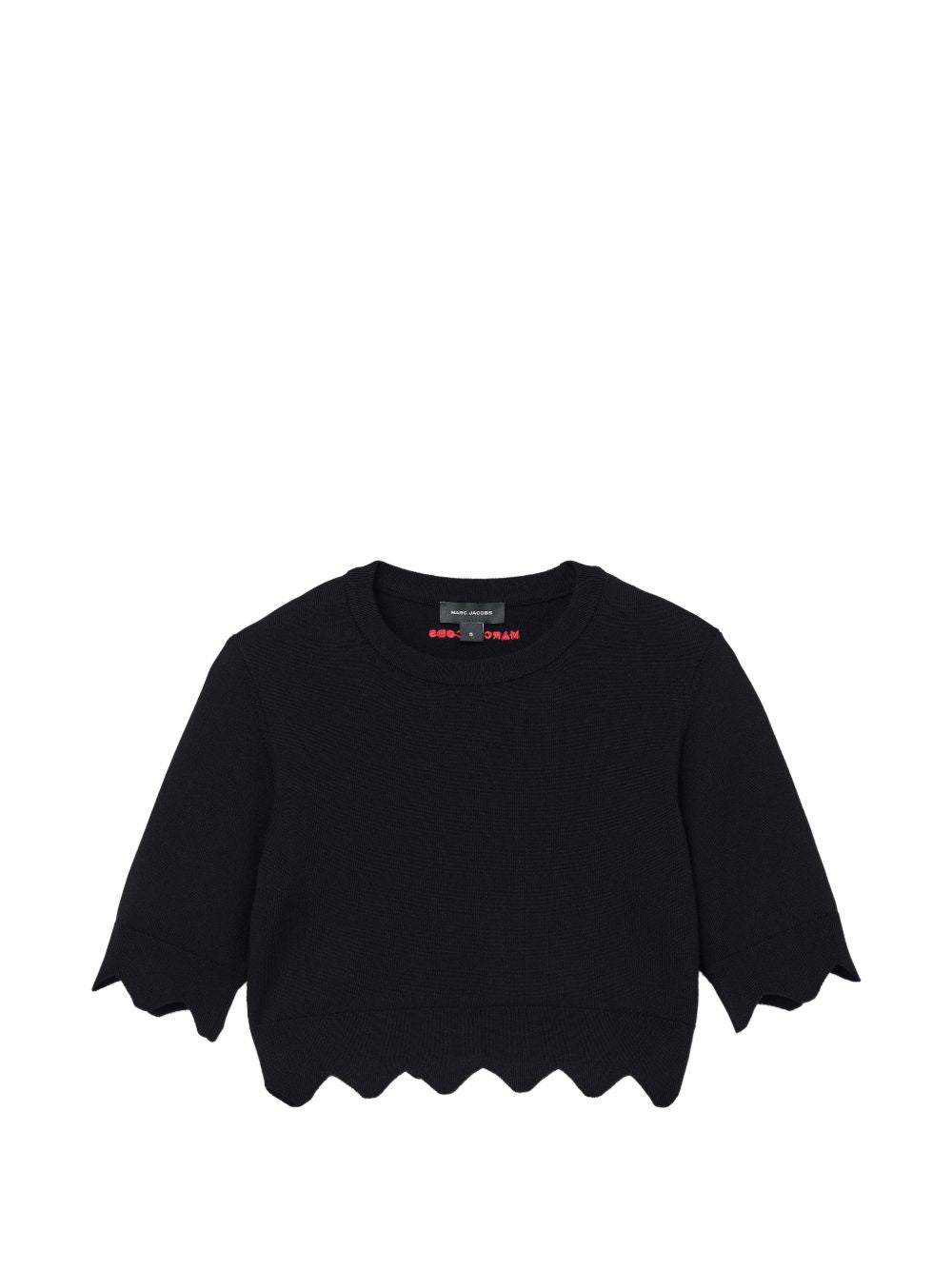 MARC JACOBS SCALLOP DAISY CROP SWEATER
