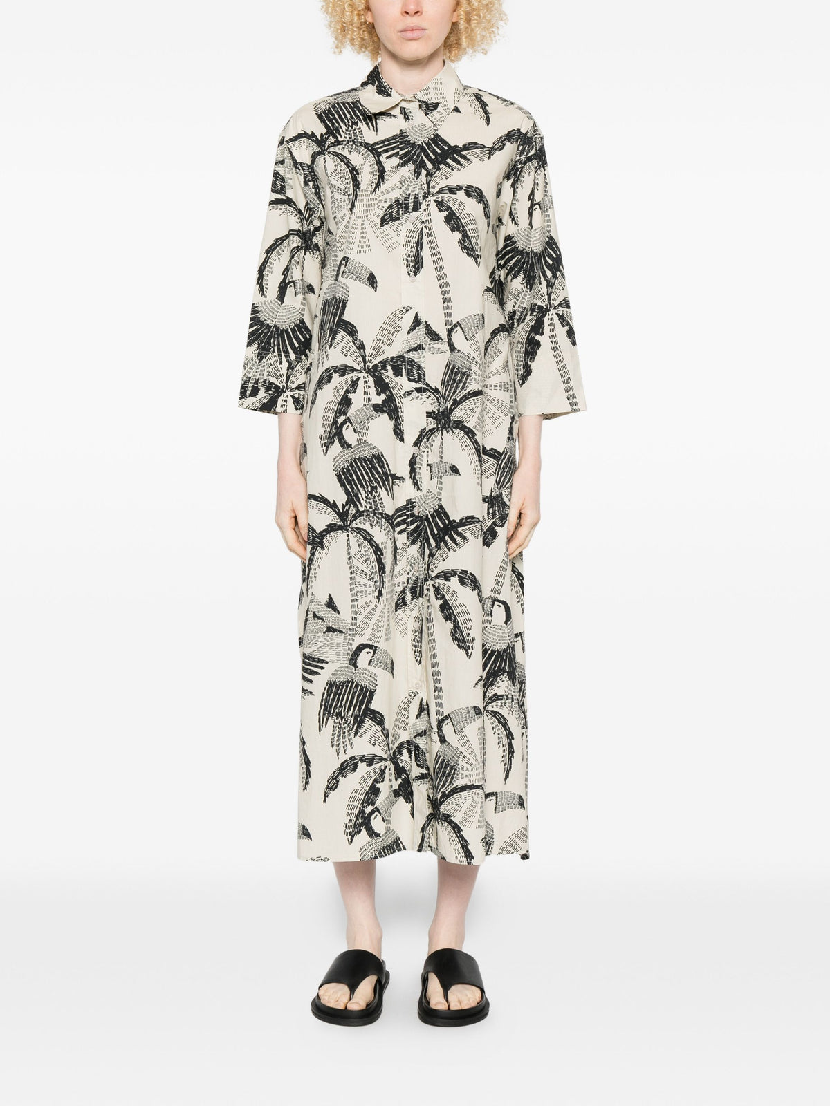 PSOPHÍA PALM MIDI DRESS