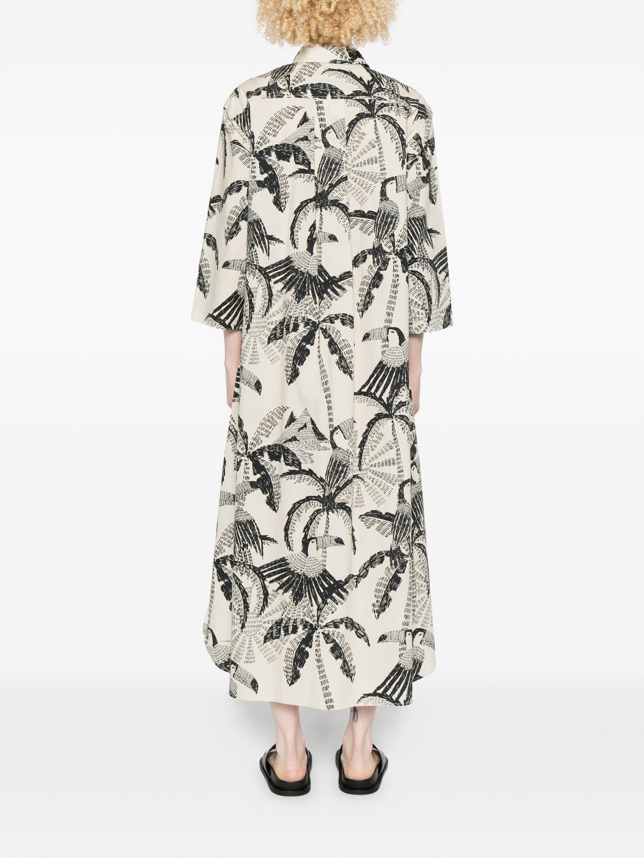 PSOPHÍA PALM MIDI DRESS