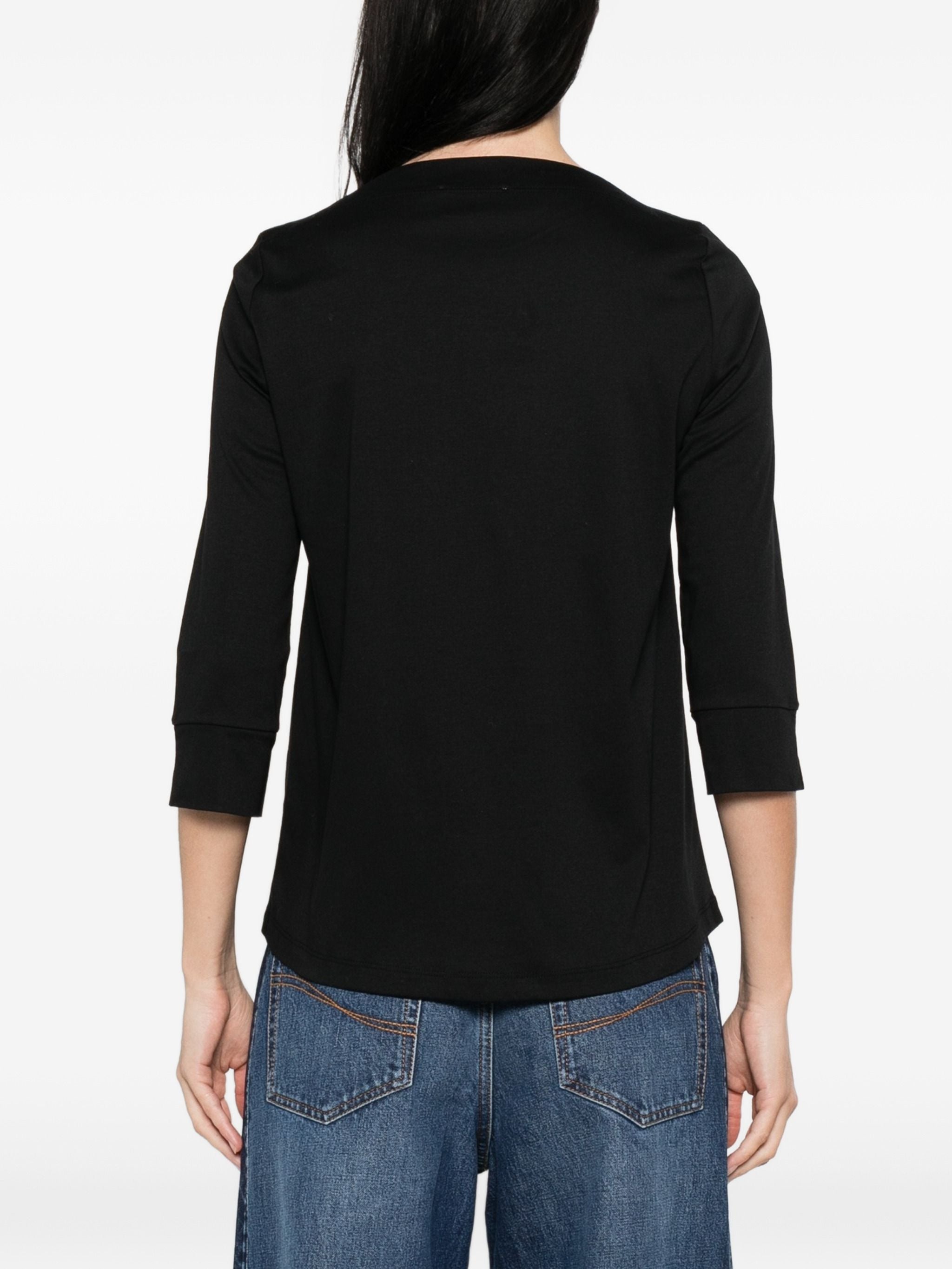 AROVESCIO BOAT NECK T-SHIRT