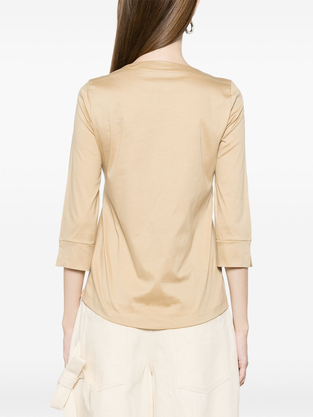 AROVESCIO BOAT NECK T-SHIRT
