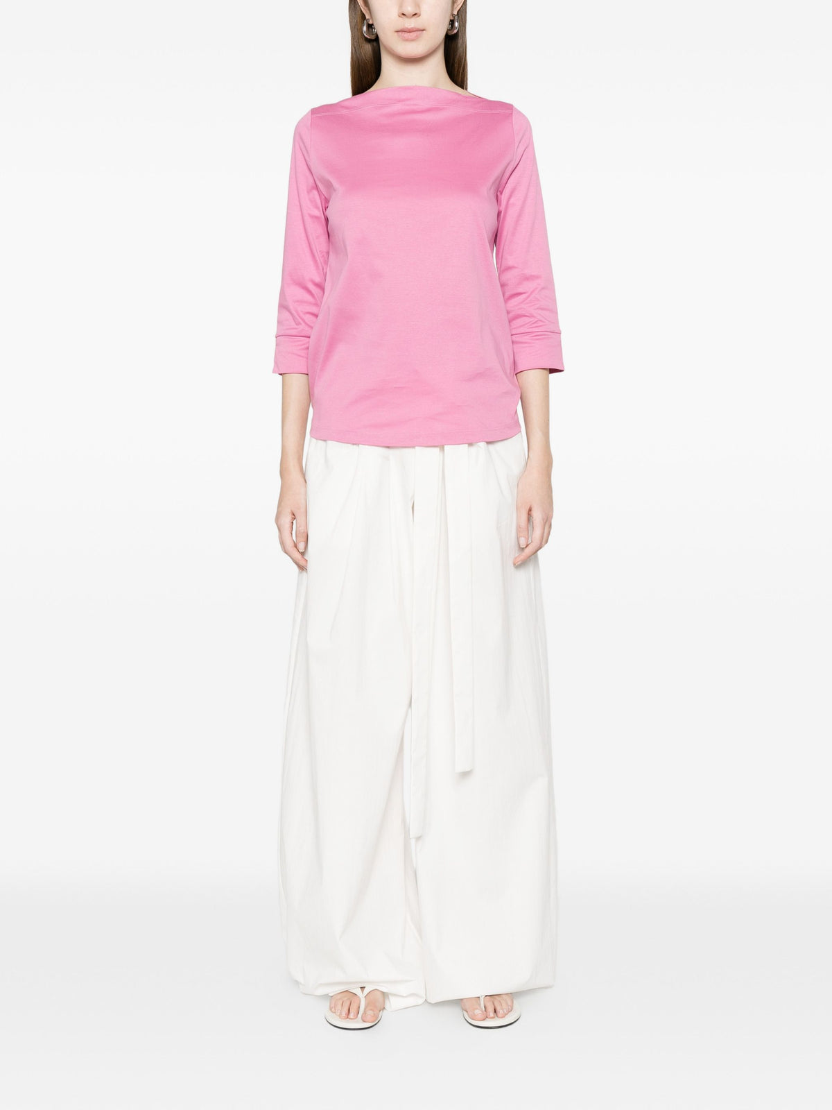 AROVESCIO BOAT NECK T-SHIRT