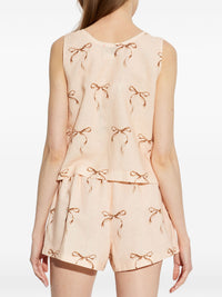 FORTE FORTE BOW PRINT TOP