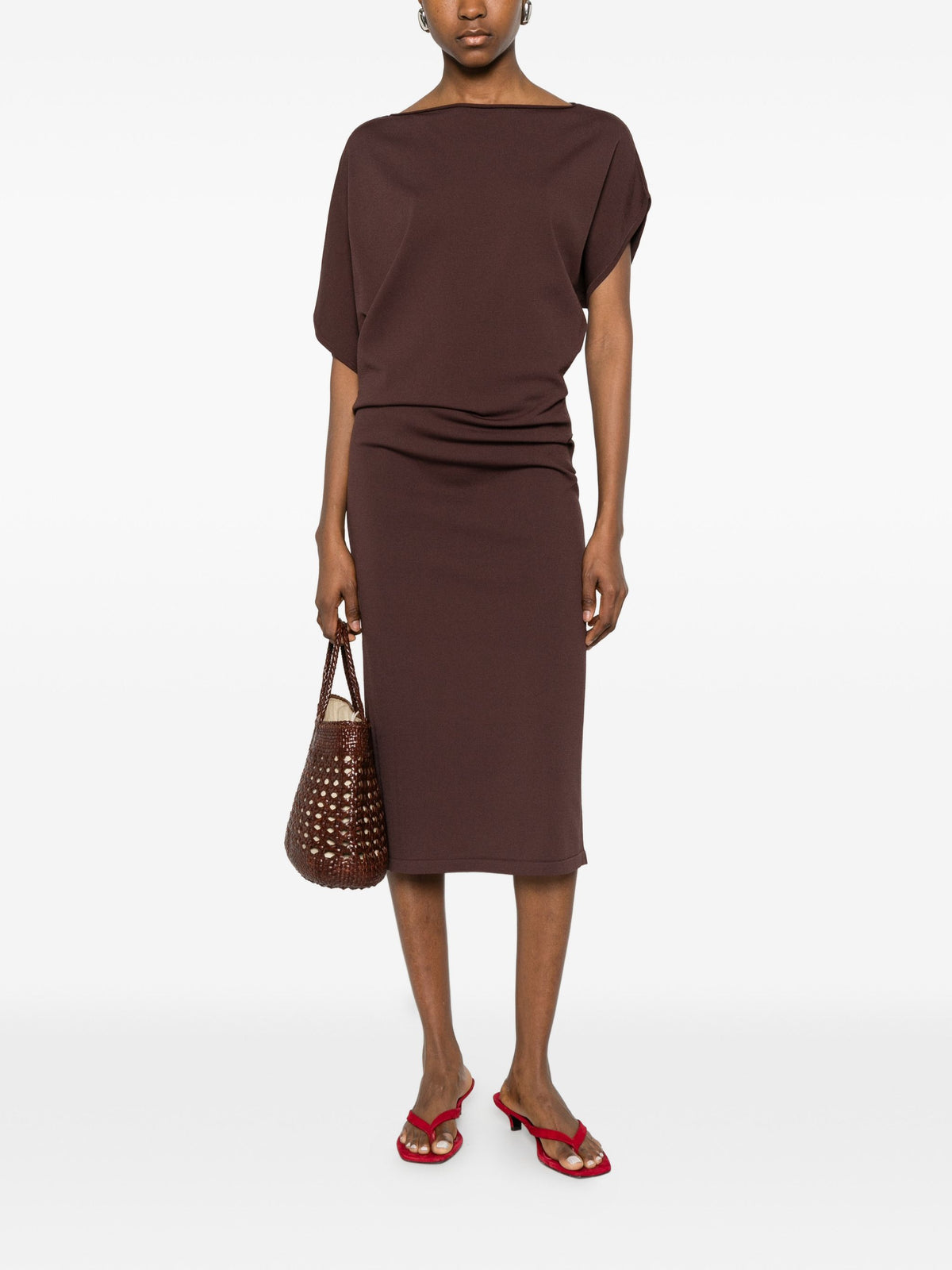 ALPHA STUDIO MIDI DRESS