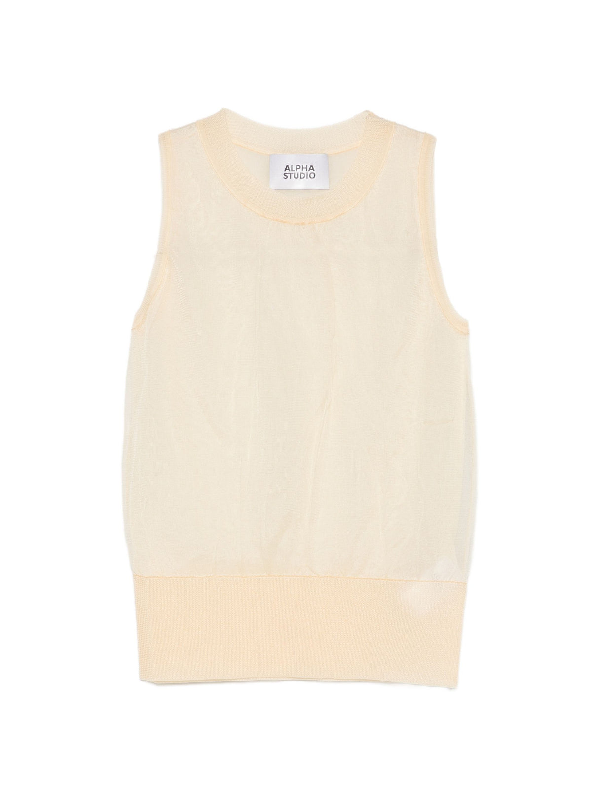 ALPHA STUDIO SHEER TOP
