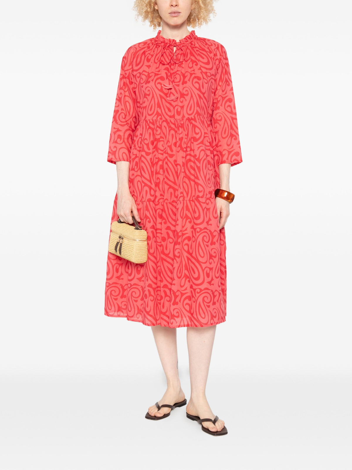 NIU WIDE FLOUNCED DRESS
