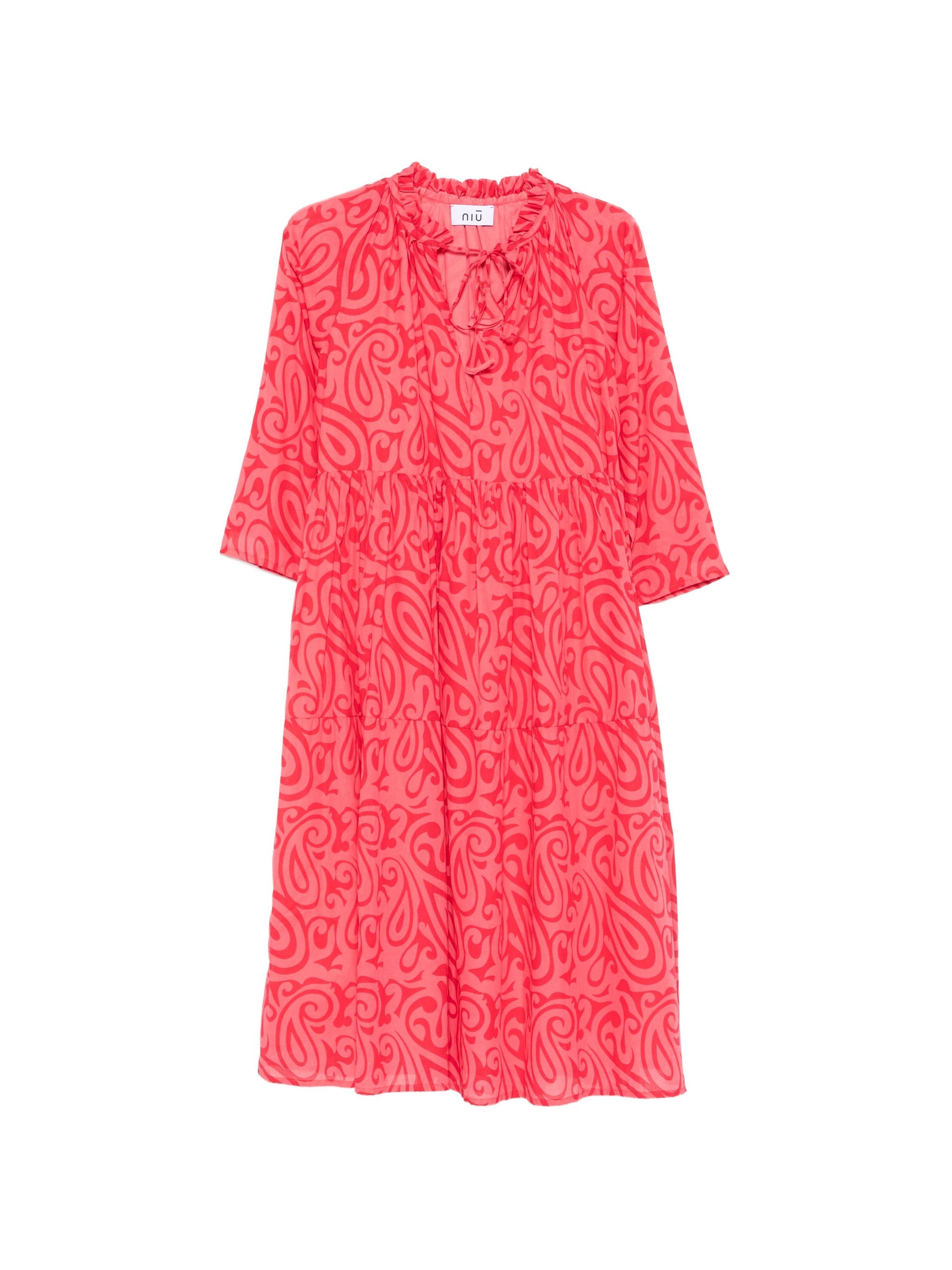 NIU WIDE FLOUNCED DRESS
