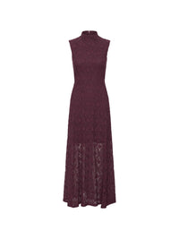 ROTATE LACE MAXI FLARED DRESS
