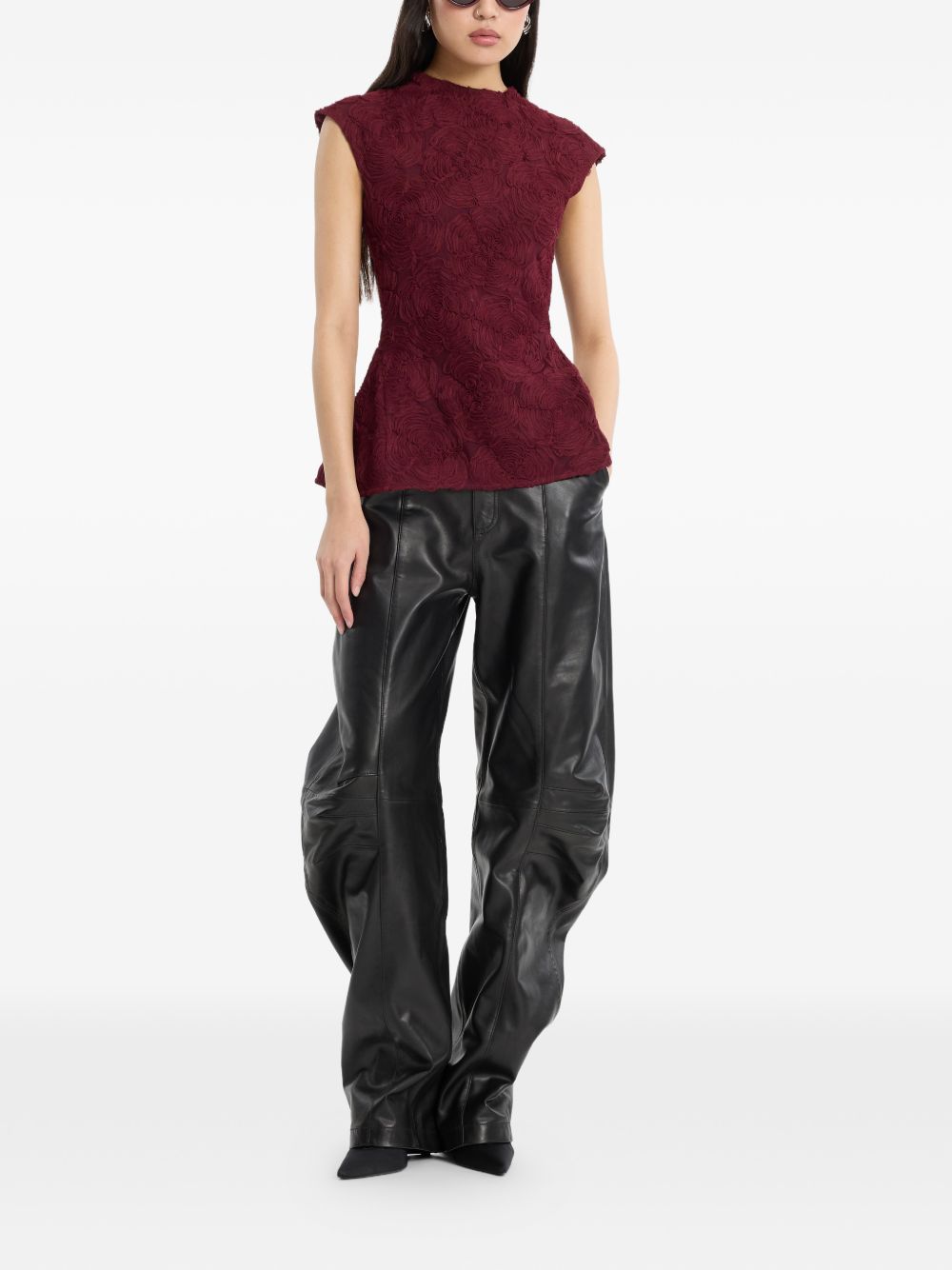 ROTATE FLOWER MESH TOP